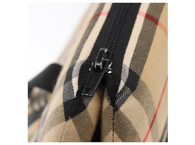 BURBERRY Nova Check Pet Carry Canvas Beige Silver Auth BA9738A - view 9
