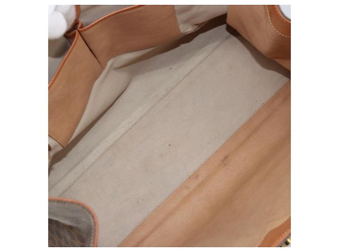 Céline Borsa tote in tela Macadam CELINE in pelle PVC marrone oro Auth LNZ801 D'oro - vista 11