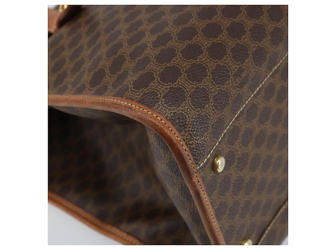 Céline Borsa tote in tela Macadam CELINE in pelle PVC marrone oro Auth LNZ801 D'oro - vista 15