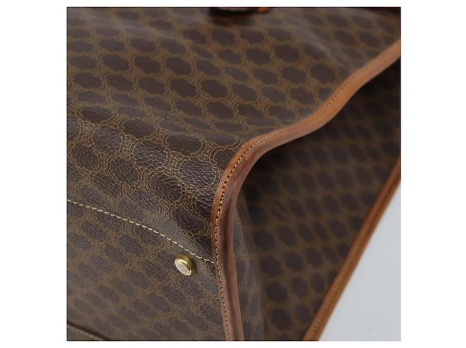Céline Borsa tote in tela Macadam CELINE in pelle PVC marrone oro Auth LNZ801 D'oro - vista 16
