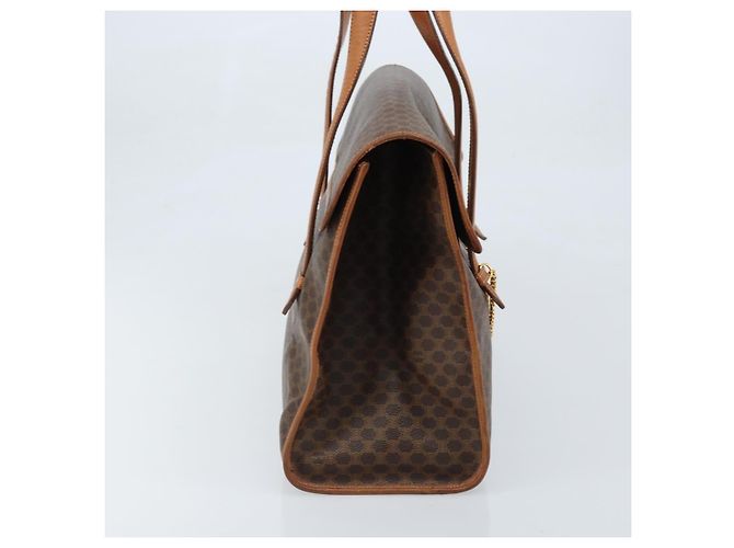 Céline Borsa tote in tela Macadam CELINE in pelle PVC marrone oro Auth LNZ801 D'oro - vista 4