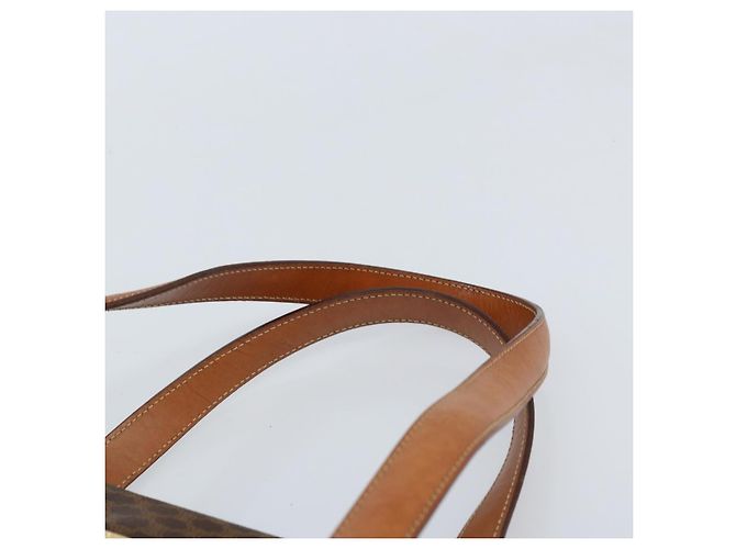 Céline Borsa tote in tela Macadam CELINE in pelle PVC marrone oro Auth LNZ801 D'oro - vista 8