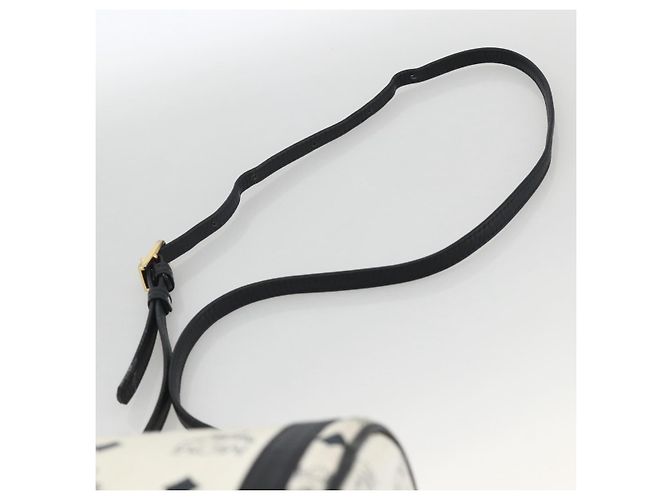 Borsa a Spalla MCM Vicetos Logogram in Pelle PVC Bianco e Oro Auth SW2161 D'oro - vista 8
