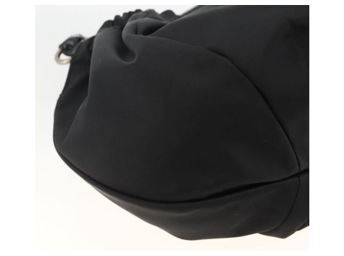 Borsa a mano Vala in nylon nero e argento di Salvatore Ferragamo Auth gh1920 - vista 16
