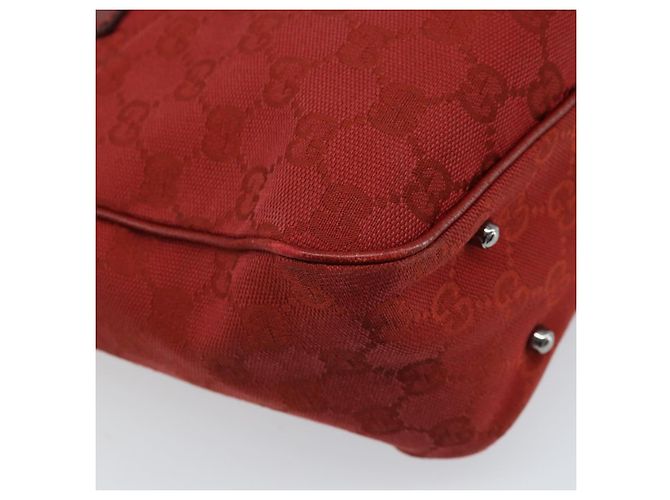 Borsa Tote GG Canvas Gucci Rossa Argento 113019 Auth LNZ757 Rosso - vista 16