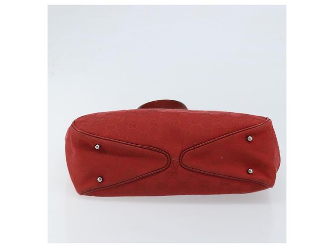 Borsa Tote GG Canvas Gucci Rossa Argento 113019 Auth LNZ757 Rosso - vista 5