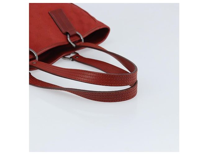 Borsa Tote GG Canvas Gucci Rossa Argento 113019 Auth LNZ757 Rosso - vista 7