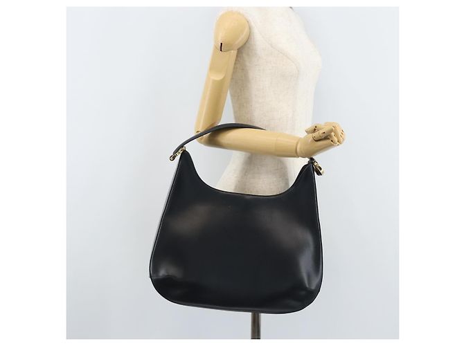 Borsa a Spalla Gancini in Pelle Salvatore Ferragamo Blu Navy Oro Auth gh1923 - vista 20