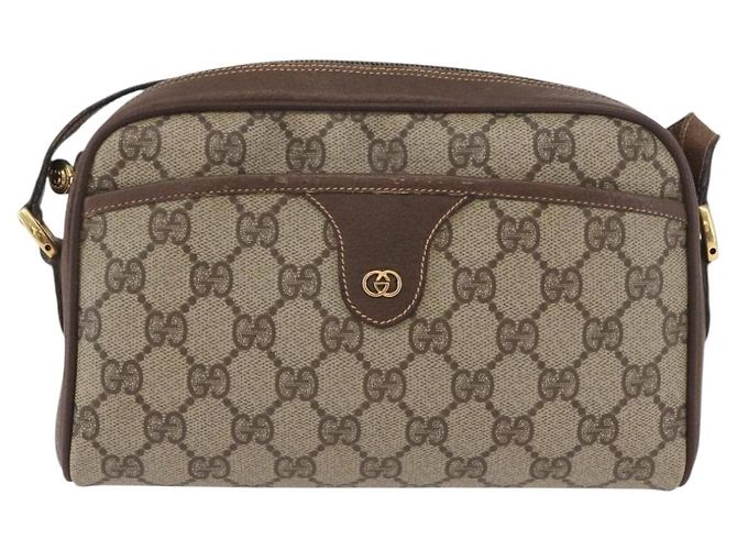 Gucci Borsa a Spalla GG Supreme PVC Beige Oro 001 58 6594 Auth AMZ443 D'oro - vista 13