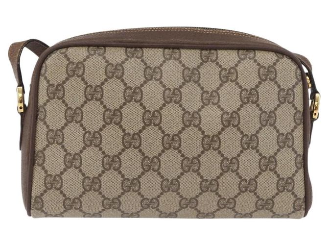 Gucci Borsa a Spalla GG Supreme PVC Beige Oro 001 58 6594 Auth AMZ443 D'oro - vista 2