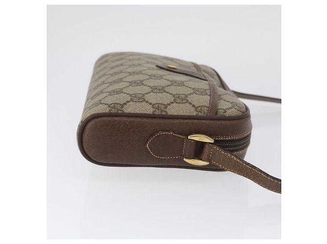 Gucci Borsa a Spalla GG Supreme PVC Beige Oro 001 58 6594 Auth AMZ443 D'oro - vista 3