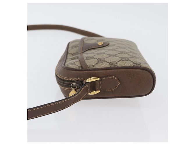 Gucci Borsa a Spalla GG Supreme PVC Beige Oro 001 58 6594 Auth AMZ443 D'oro - vista 4