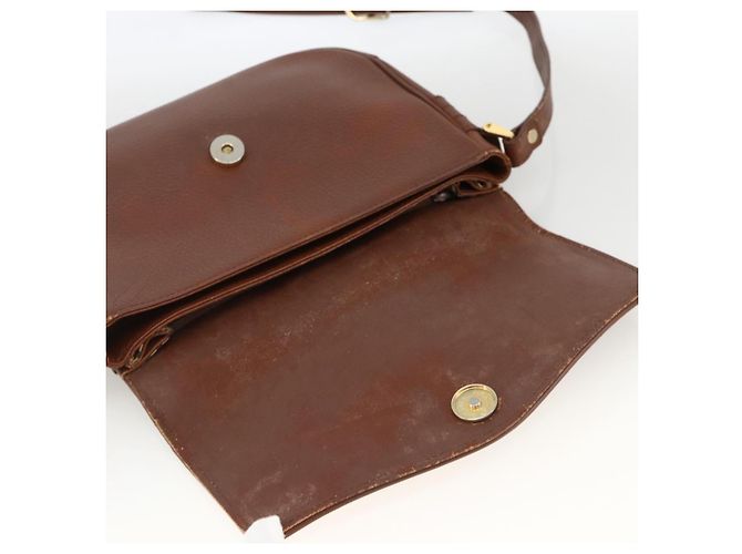 Borsa a Spalla Burberrys in Pelle Marrone Oro Auth BA11727 D'oro - vista 10