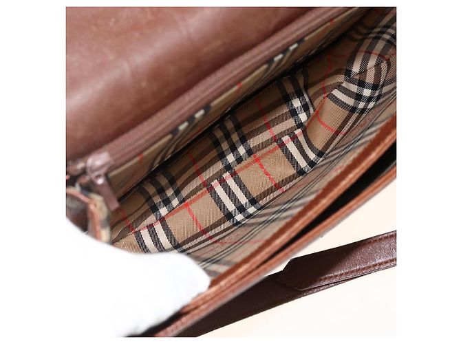 Borsa a Spalla Burberrys in Pelle Marrone Oro Auth BA11727 D'oro - vista 11