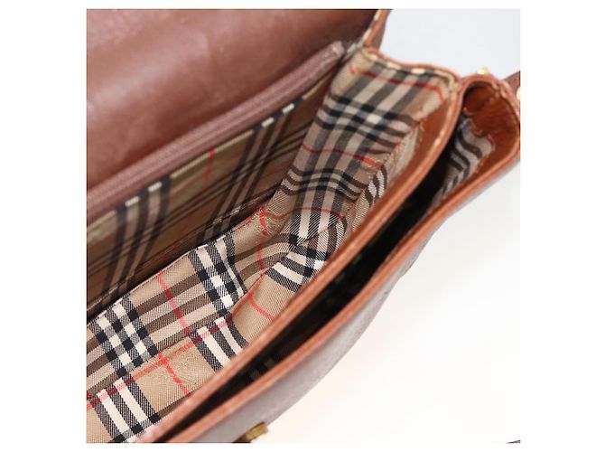 Borsa a Spalla Burberrys in Pelle Marrone Oro Auth BA11727 D'oro - vista 17