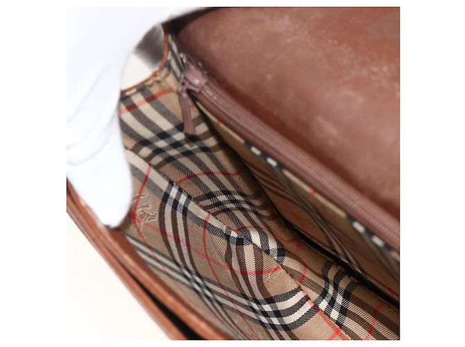Borsa a Spalla Burberrys in Pelle Marrone Oro Auth BA11727 D'oro - vista 18