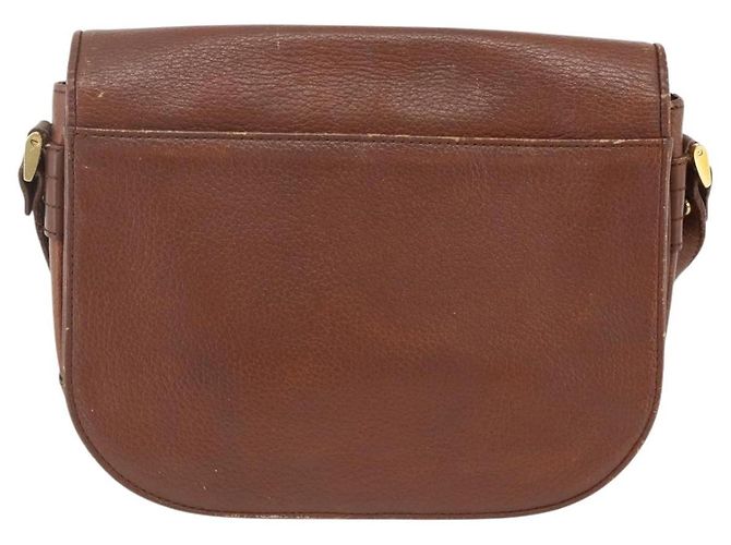 Borsa a Spalla Burberrys in Pelle Marrone Oro Auth BA11727 D'oro - vista 2