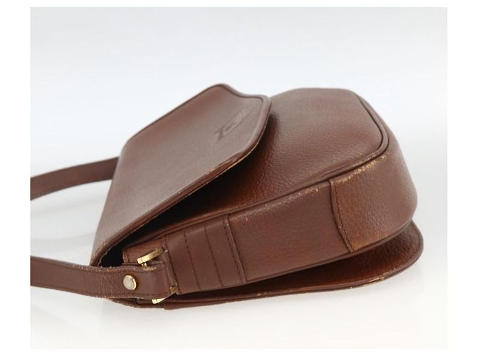 Borsa a Spalla Burberrys in Pelle Marrone Oro Auth BA11727 D'oro - vista 3
