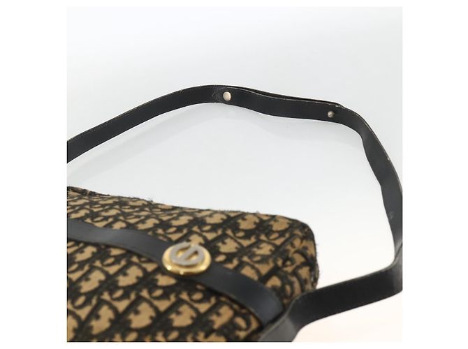 Borsa a Spalla in Tela Trotter Christian Dior Blu Navy Oro Auth BAZ455 D'oro - vista 8