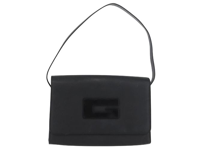 Borsa a Spalla in Pelle Nera e Argento GUCCI 001 3064 Auth BSZ351 Nero - vista 13
