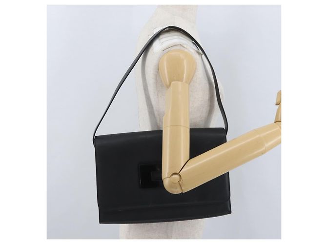 Borsa a Spalla in Pelle Nera e Argento GUCCI 001 3064 Auth BSZ351 Nero - vista 23