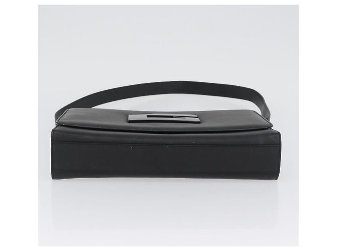 Borsa a Spalla in Pelle Nera e Argento GUCCI 001 3064 Auth BSZ351 Nero - vista 5