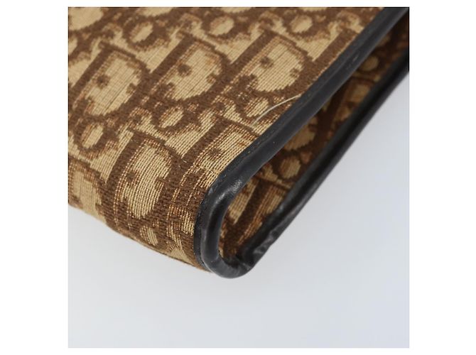 Borsa a spalla in tela Trotter Christian Dior marrone oro Auth bs34135 D'oro - vista 14