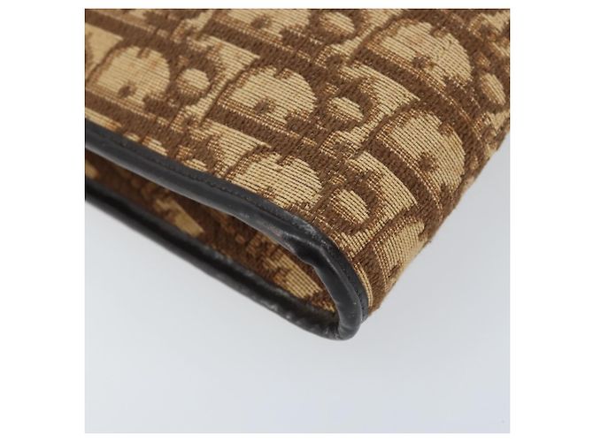 Borsa a spalla in tela Trotter Christian Dior marrone oro Auth bs34135 D'oro - vista 15