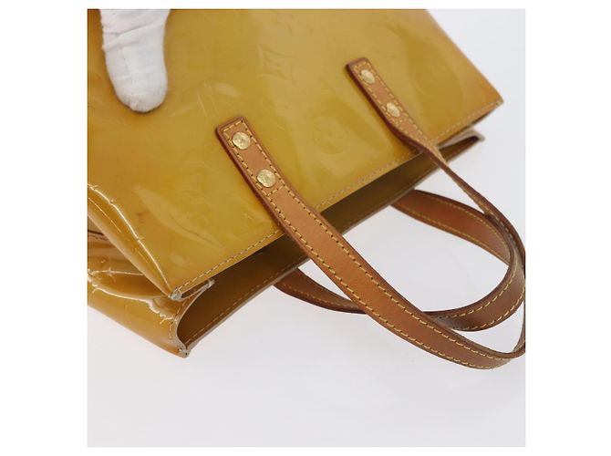 LOUIS VUITTON Monogram Vernis Reade PM Borsa a Mano Beige M91144 LV Auth ARZ496 - vista 6