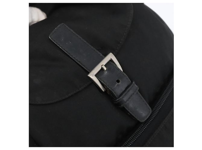 Zaino PRADA in nylon nero argento Auth BA11574 - vista 10