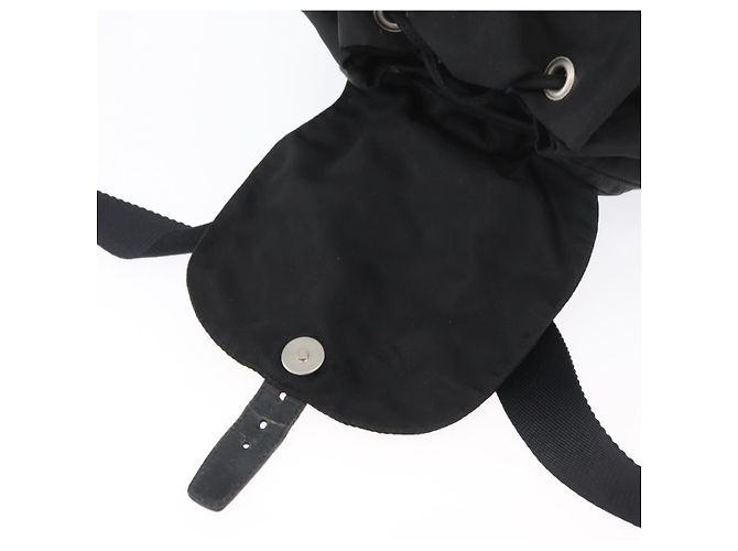 Zaino PRADA in nylon nero argento Auth BA11574 - vista 20
