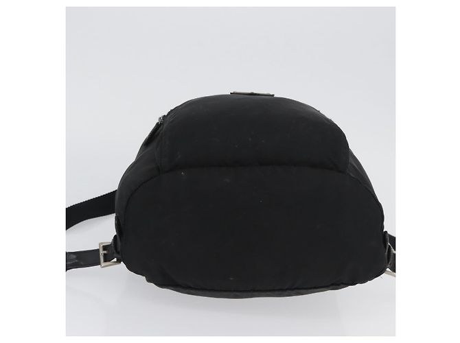 Zaino PRADA in nylon nero argento Auth BA11574 - vista 5