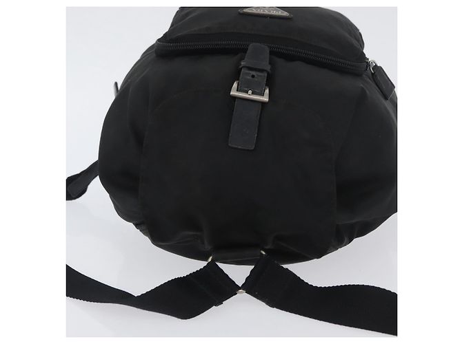 Zaino PRADA in nylon nero argento Auth BA11574 - vista 6