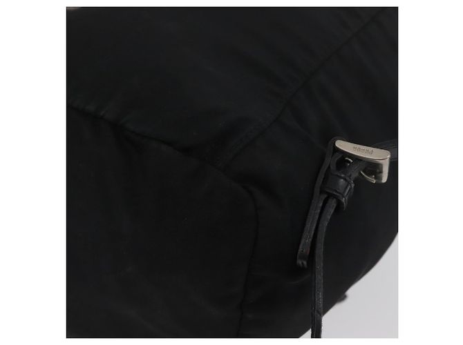 Zaino PRADA in nylon nero argento Auth BA11574 - vista 9