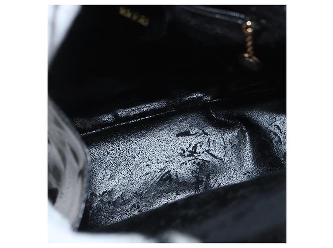 Borsa a corpo Bamboo GUCCI Pelle lucida Nera Oro 003 2113 0027 Auth ep13733 Nero D'oro - vista 10