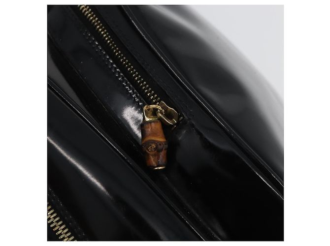 Borsa a corpo Bamboo GUCCI Pelle lucida Nera Oro 003 2113 0027 Auth ep13733 Nero D'oro - vista 18