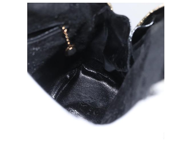 Borsa a corpo Bamboo GUCCI Pelle lucida Nera Oro 003 2113 0027 Auth ep13733 Nero D'oro - vista 20