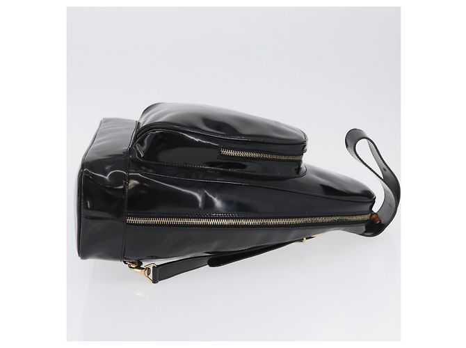 Borsa a corpo Bamboo GUCCI Pelle lucida Nera Oro 003 2113 0027 Auth ep13733 Nero D'oro - vista 3