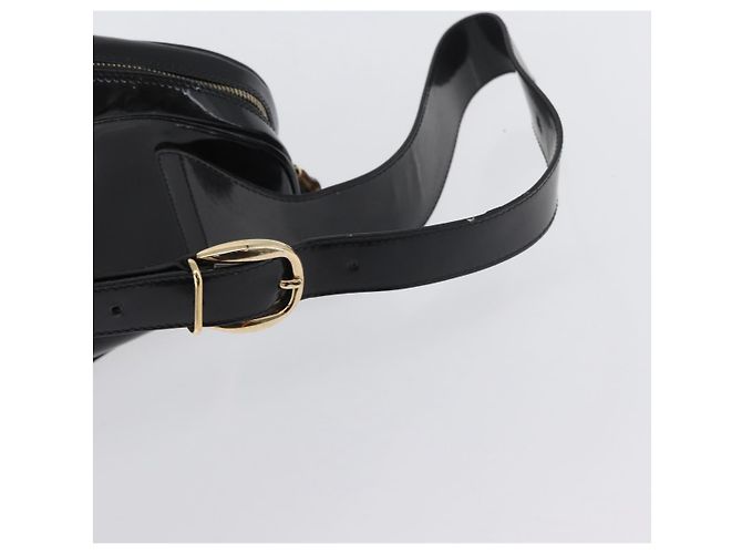 Borsa a corpo Bamboo GUCCI Pelle lucida Nera Oro 003 2113 0027 Auth ep13733 Nero D'oro - vista 7