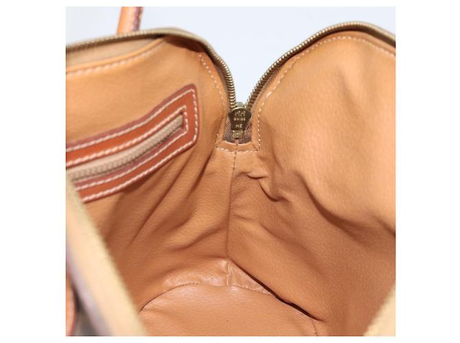 Céline Borsa a mano in tela Macadam CELINE in pelle PVC 2 in 1 marrone oro Auth LNZ630 - vista 20
