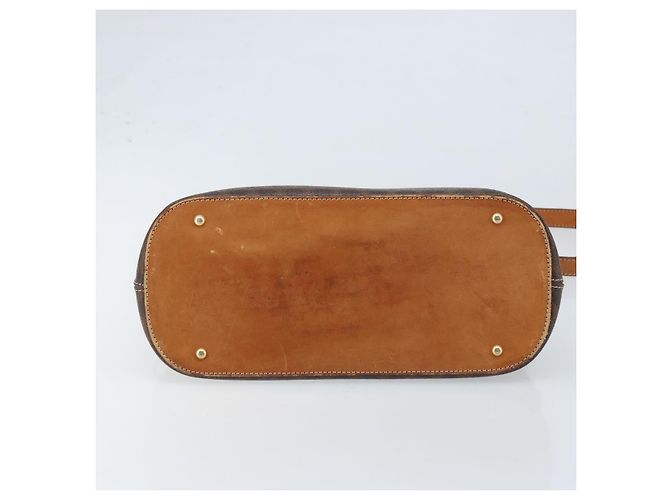 Céline Borsa a mano in tela Macadam CELINE in pelle PVC 2 in 1 marrone oro Auth LNZ630 - vista 5