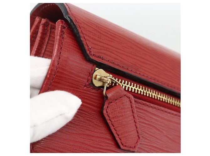 CLUTCH VERSACE Sunburst in Pelle Rossa Oro Auth am11180A Rosso D'oro - vista 17