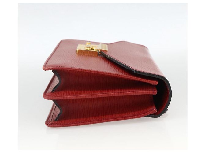 CLUTCH VERSACE Sunburst in Pelle Rossa Oro Auth am11180A Rosso D'oro - vista 4