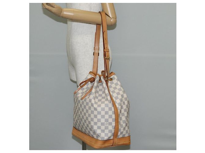 LOUIS VUITTON Borsa a Spalla Noe Damier Azur N42222 LV Auth 137147V - vista 21