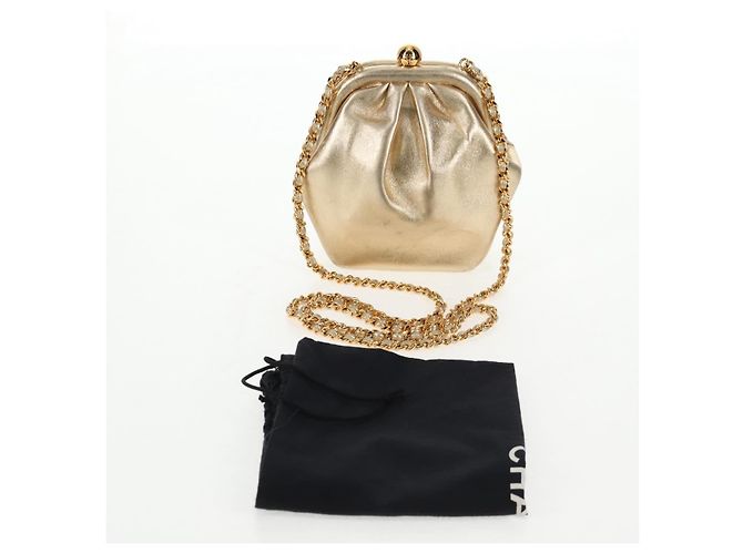Borsa a Spalla in Pelle CHANEL con Catena Dorata CC Auth 139977SAV D'oro - vista 12