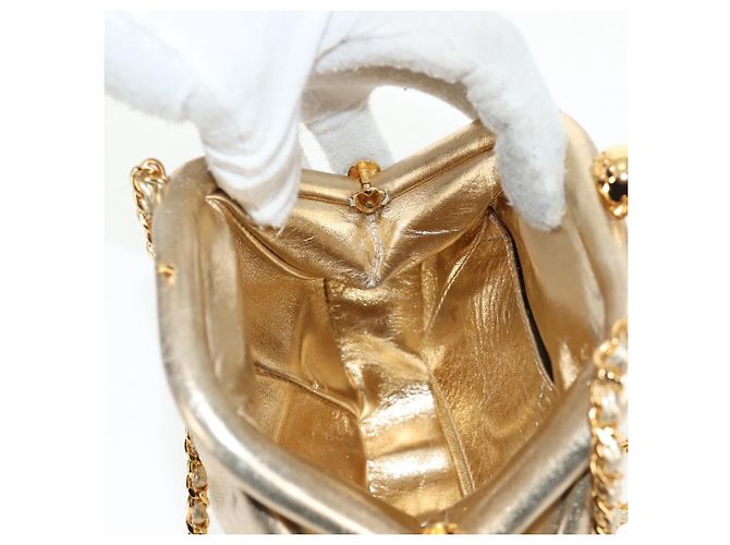 Borsa a Spalla in Pelle CHANEL con Catena Dorata CC Auth 139977SAV D'oro - vista 22