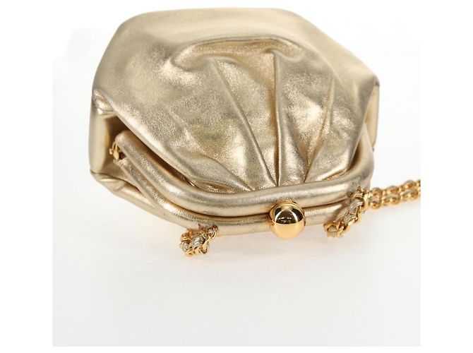 Borsa a Spalla in Pelle CHANEL con Catena Dorata CC Auth 139977SAV D'oro - vista 6