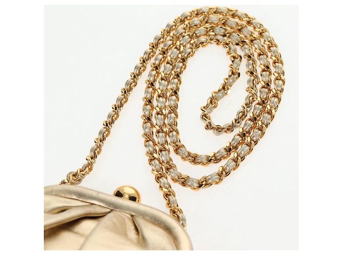 Borsa a Spalla in Pelle CHANEL con Catena Dorata CC Auth 139977SAV D'oro - vista 8