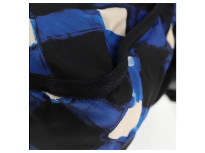 Borsa a Spalla CHANEL Nylon Blu Nero Argento CC Auth 141222V - vista 19