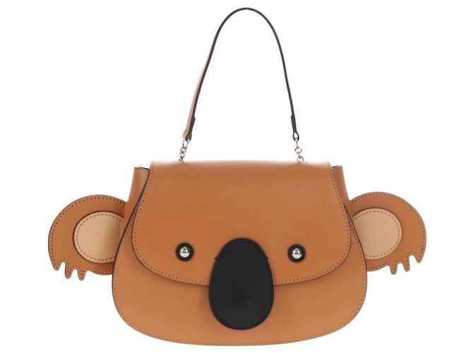 Borsa a mano per bambini GUCCI Koala in pelle marrone argento 605824 Auth 146368SAV - vista 13